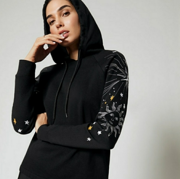 Carbon38 Tops - NWT CARBON38 Cosmic Hoodie Sweatshirt SunMoonStars